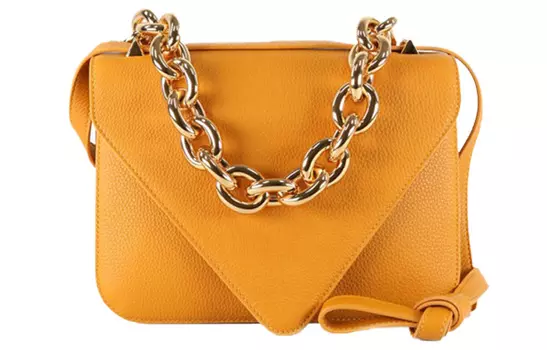 Bottega Veneta Женская сумка через плечо из телячьей кожи, желтая
