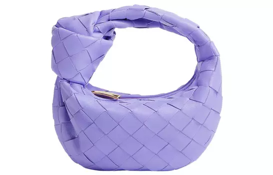 Bottega Veneta Женская сумка-мессенджер из овчины, микро, фиолетового цвета