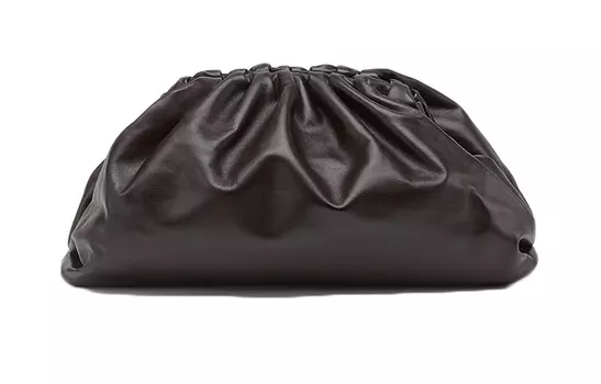 Bottega Veneta Женский клатч из коровьей кожи, цвет темный шоколад