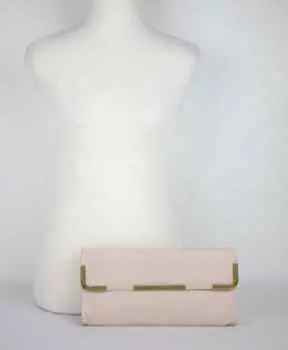 BOTTEGA VENETA Женский кожаный клатч на ремешке, розовый