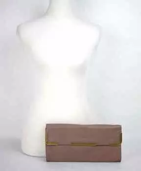 BOTTEGA VENETA Женский кожаный клатч на ремешке, лиловый