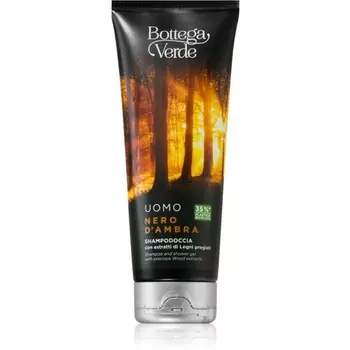 Bottega Verde Шампунь и гель для душа Black Amber 2 в 1 — 200 мл