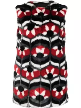 Boutique Moschino жилет из искусственного меха, черный