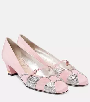 Bowow 45 туфли с украшениями в стиле муар Valentino Garavani, Bubble/Silver Shade