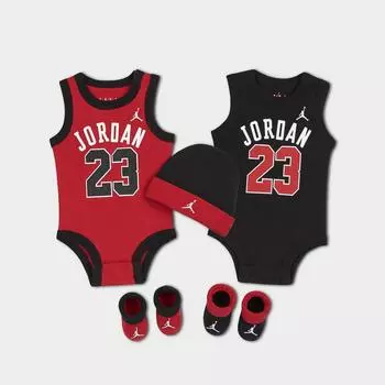 Бокс-сет из 5 предметов из джерси Jordan для младенцев, черный