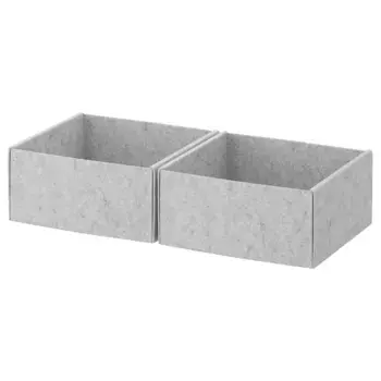 Бокс-сет, светло-серый, 25x27x12 см, 2 шт. KOMPLEMENT IKEA