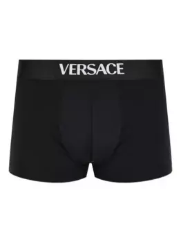 Боксер с логотипом на ленте VERSACE, черный