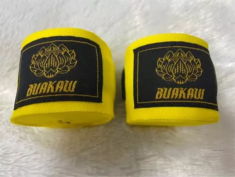 Боксерские бинты Buakaw, желтый