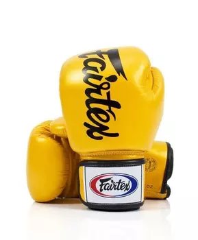 Боксерские перчатки Fairtex Deluxe Tight-Fit, 12 oz., золотисто-желтый