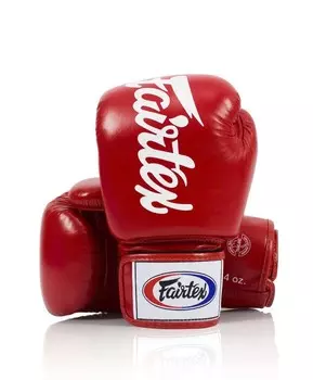 Боксерские перчатки Fairtex Deluxe Tight-Fit, 8 oz., красный