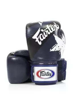 Боксерские перчатки Fairtex Design-Nation Prints Collection Universal "Tight-Fit", 10 oz., синий