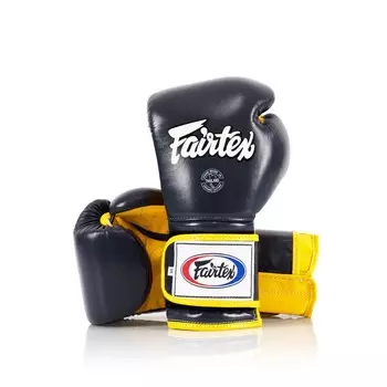 Боксерские перчатки Fairtex Heavy Hitter's - Mexican Style, 14 oz., синий/желтый