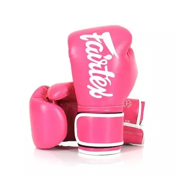 Боксерские перчатки Fairtex Microfiber, 8 oz., розовый/белый