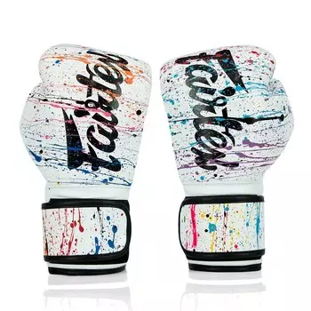 Боксерские перчатки Fairtex Painter Microfiber - Art Collections, 14 oz., белый