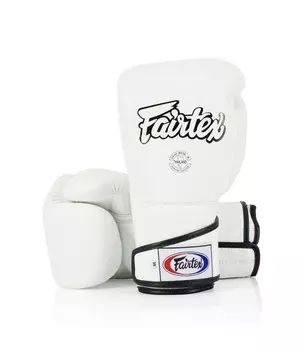 Боксерские перчатки Fairtex Stylish Angular Sparring, Locked Thumb, 18 oz., белый