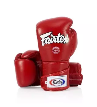 Боксерские перчатки Fairtex Stylish Angular Sparring, Locked Thumb, 14 oz., красный