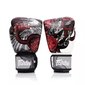 Боксерские перчатки Fairtex The Beauty of Survival - Limited Edition, 10 oz., с деревянной упаковкой