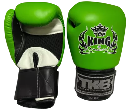 Боксерские перчатки Top King Air, зеленый / черный / белый