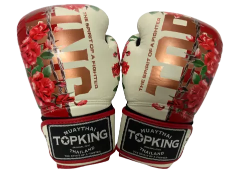 Боксерские перчатки Top King, розовый / белый