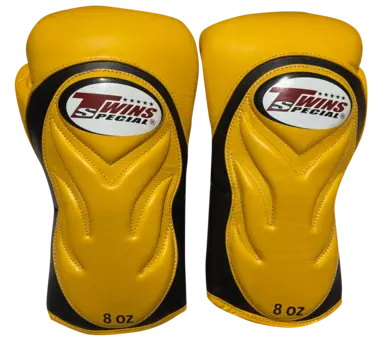 Боксерские перчатки Twins Special BGVL6, черный / желтый