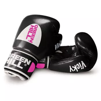 Боксерские перчатки Vicky 10oz Black/Pink GREEN HILL, черный розовый