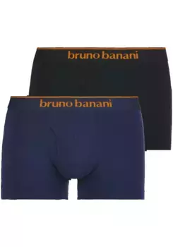 Боксерские шорты Bruno Banani "Short 2Pack Quick Access" (2 шт. в упаковке), контрастные детали, черный