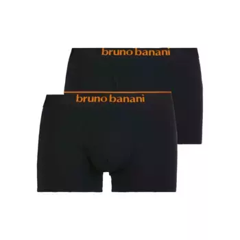 Боксерские шорты Bruno Banani "Short 2Pack Quick Access" (2 шт. в упаковке), контрастные детали, черный