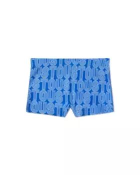 Боксерские шорты для мальчиков с принтом и линейным логотипом Tous, синий