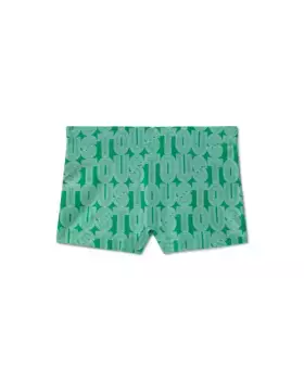 Боксерские шорты для мальчиков с принтом и линейным логотипом Tous, зеленый
