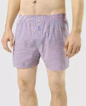 Боксерские шорты из белой ткани El Bho Nocturno, красный