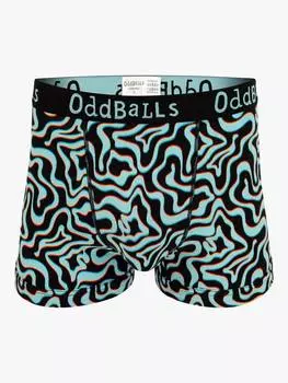 Боксерские шорты из неоновой лавы OddBalls, цвет Cyan/Black