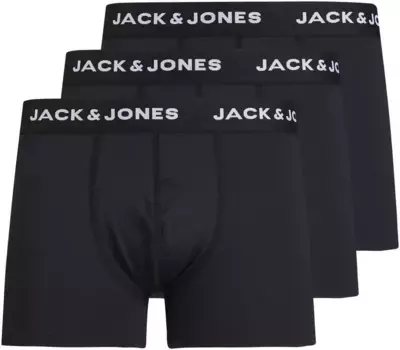 Боксерские шорты Jack & Jones "JACBASE MICROFIBER TRUNK" (3 шт. в упаковке, 3 шт. в упаковке), черный