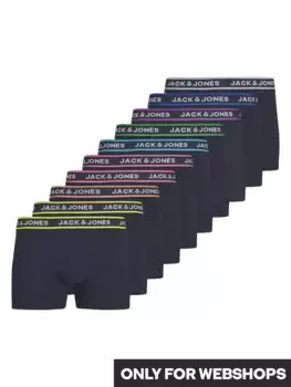 Боксерские шорты Jack & Jones "JACLIME SOLID TRUNKS 10 PACK" (упаковка, 10 шт.), синий