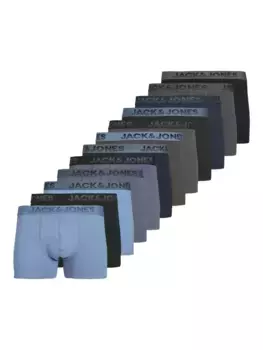 Боксерские шорты Jack & Jones "JACSHADE SOLID TRUNKS 12 PACK" (упаковка, 12 шт.), черный