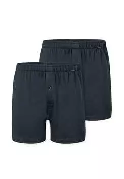 Боксерские шорты комплект из 2 пар одинарный трикотаж Schiesser, синий