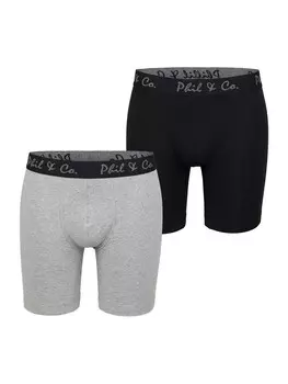 Боксерские шорты Phil & Co. Berlin Long Boxer, черный