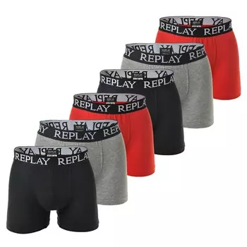 Боксерские шорты REPLAY, цвет Grey/Red/Black