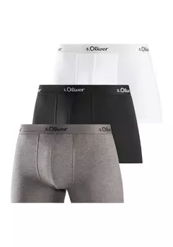 Боксерские шорты s.Oliver, цвет mottled grey/Black/White