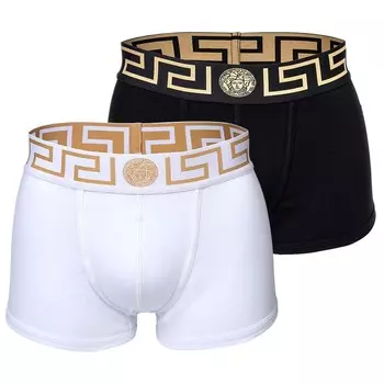 Боксерские шорты VERSACE, цвет Black/Off white