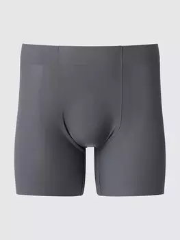 Боксерские трусы airism сетчатые, ультра бесшовные Uniqlo, серый