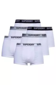Боксеры 12833 с натуральным хлопком - 6 пар Superdry, белый