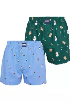 Боксеры 2-PACK XMAS Happy Shorts, зеленый