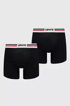 Боксеры, 2 пары Levi'S, черный