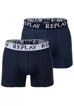 Боксеры 2 пары - трусы из хлопка стрейч Replay, мультиколор