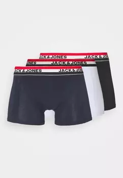 Боксеры 3 PACK JACWAISTBAND STRIB TRUNKS Jack & Jones, черный