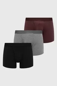 Боксеры (3 пары) Abercrombie & Fitch, бордовый
