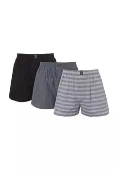 Боксеры, 3 пары, эластичный пояс, мужские DUNMORE, черный