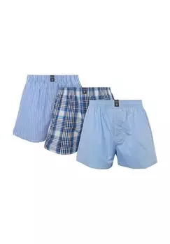 Боксеры, 3 пары, эластичный пояс, мужские DUNMORE, светло-голубой