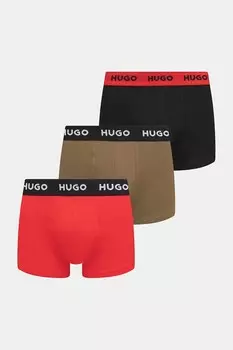 Боксеры 3 шт Hugo, красный