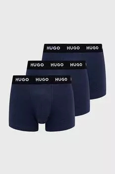 Боксеры (3 шт.) Hugo, темно-синий